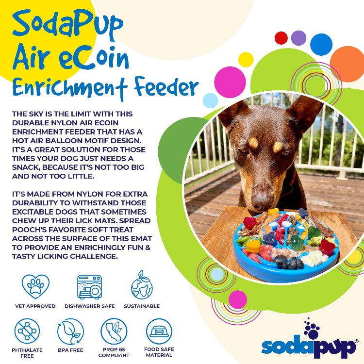 Air Nylon eCoin Lick Mat for Dogs - Durable Enrichment Toy | SodaPup